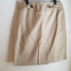 Khaki pencil skirt